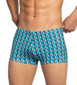 Boxer De Bain Bahamas Turquoise / Brique