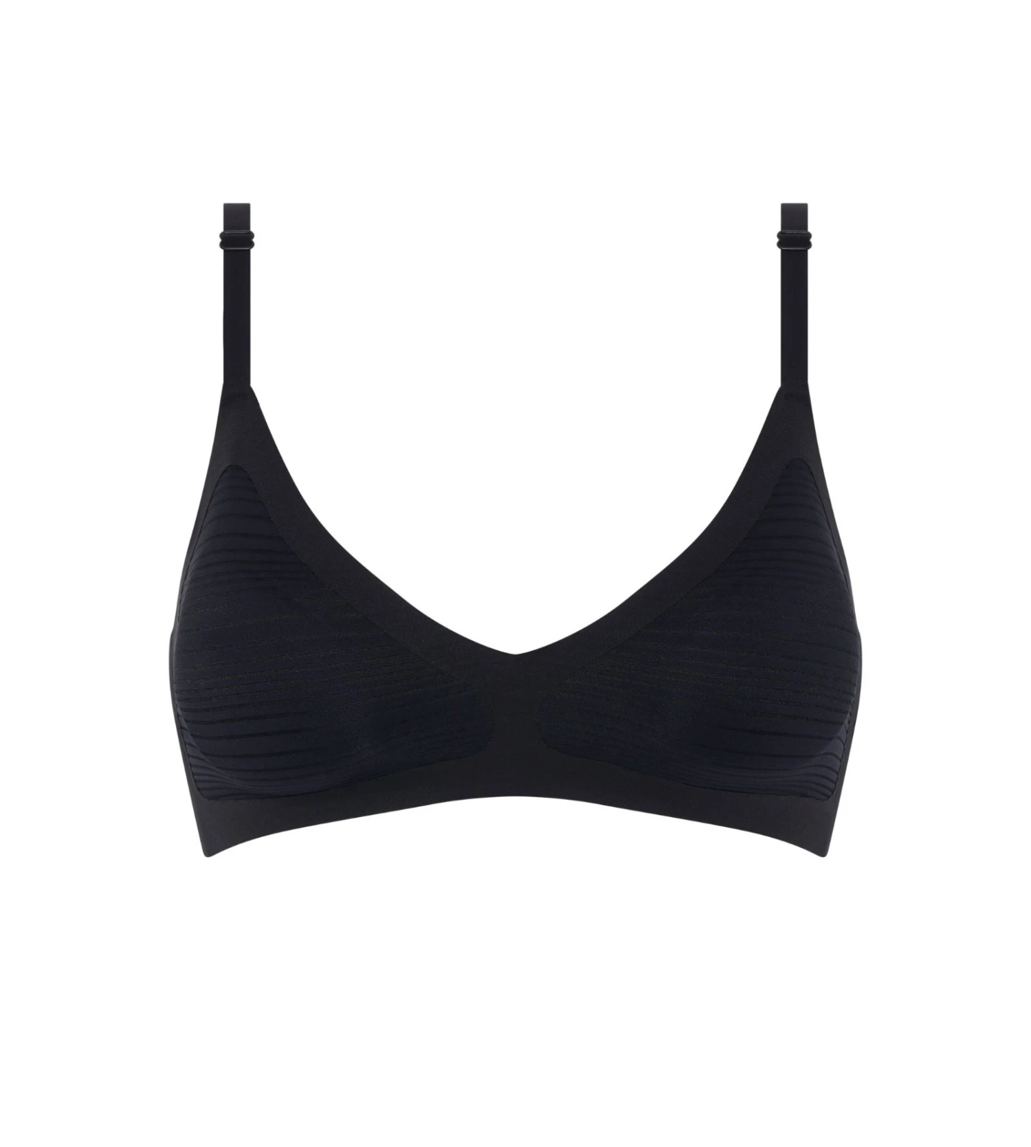 Chantelle Bralette à Coques Sans Armatures Soft Stretch Stripes Noir 1 Chantelle Bralette à Coques Sans Armatures Soft Stretch Stripes Noir