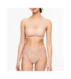 Chantelle Brassière Décolleté V Softstretch Leo Neutral -Calida Soldes Magasin brassiere decollete v softstretch oqr leo neutral 2