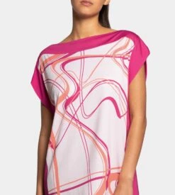 Chemise De Nuit En Modal Coloré Fushia / Orange -Calida Soldes Magasin chemise de nuit en modal colore pk011 fushia orange 4