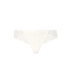 Simone Perele Culotte En Satin & Tulle Brodé Wish NATUREL