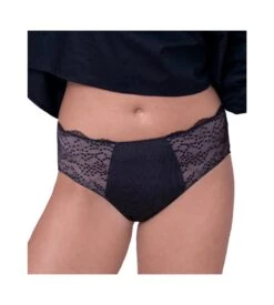 ANITA Culotte Haute Brodée Orely NOIR