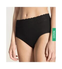 Calida Culotte Haute En Dentelle Classic Lycraspitze NOIR -Calida Soldes Magasin culotte haute dentelle classic noir 992 2