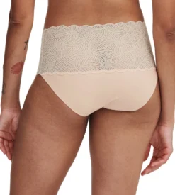 Chantelle Culotte Taille Haute Dentelle Beige Doré