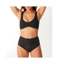 Sloggi Culotte Taille Haute Zéro Feel Lace NOIR -Calida Soldes Magasin culotte taille haute zero feel lace 04 noir 5