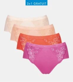 Lot De 4 Slips Sloggi Chic Midi V001 MULTIPLES COLOURS 12 Lot De 4 Slips Sloggi Chic Midi V001 MULTIPLES COLOURS -Calida Soldes Magasin lot de 4 slips sloggi chic midi v001 multiples colours 2