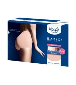 LOT DE 4 SLOGGI BASIC+ MAXI Brown Light Combination -Calida Soldes Magasin lot de 4 sloggi basic maxi m003 brown light combination 3