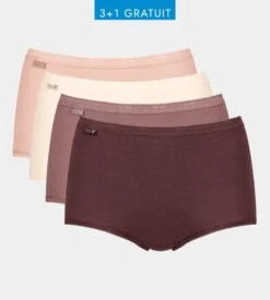 LOT DE 4 SLOGGI BASIC+ MAXI Brown Light Combination -Calida Soldes Magasin lot de 4 sloggi basic maxi m003 brown light combination 9