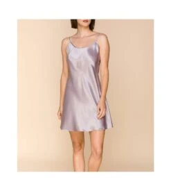 Nuisette En Satin Avec Laçage Dos Lilac Haze -Calida Soldes Magasin nuisette en satin avec lacage dos lilac haze 308 4