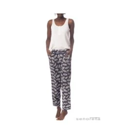 Pantalon Large En Viscose 39 BLEU -Calida Soldes Magasin pantalon large en viscose 39 bleu 2