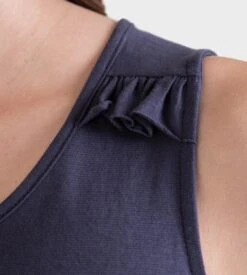 Pyjacourt Sans Manches Bleu Marin -Calida Soldes Magasin pyjacourt sans manches b11 bleu marin 2
