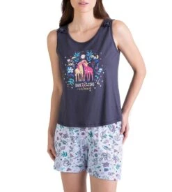 Pyjacourt Sans Manches Bleu Marin