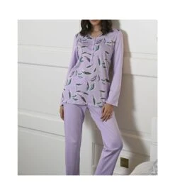 Pyjama Boutonné Imprimé Feuillage Orchidée 5 Pyjama Boutonné Imprimé Feuillage Orchidée -Calida Soldes Magasin pyjama boutonne imprime feuillage 625 orchidee 2