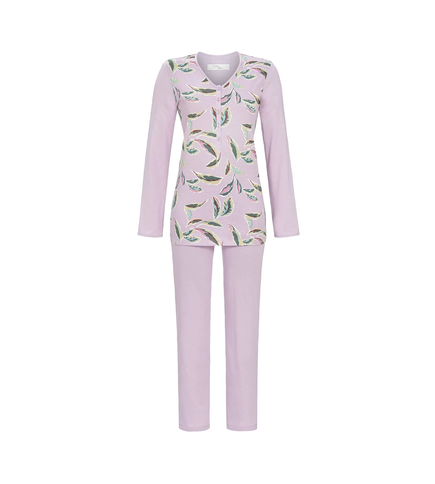 Pyjama Boutonné Imprimé Feuillage Orchidée 1 Pyjama Boutonné Imprimé Feuillage Orchidée