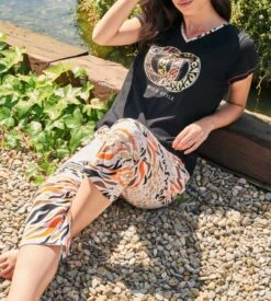 Pyjama Corsaire Pour Femme Noir 5 Pyjama Corsaire Pour Femme Noir -Calida Soldes Magasin pyjama corsaire pour femme 019 noir 2