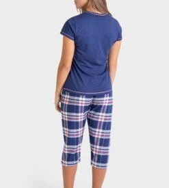 Pyjama Corsaire Pour Femme Bleu -Calida Soldes Magasin pyjama corsaire pour femme 158 bleu 2