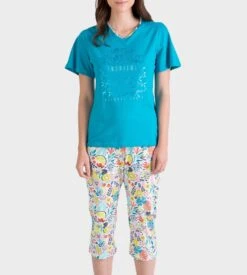 Pyjama Corsaire Pour Femme Couleur D'huile -Calida Soldes Magasin pyjama corsaire pour femme 295 couleur d huile 2