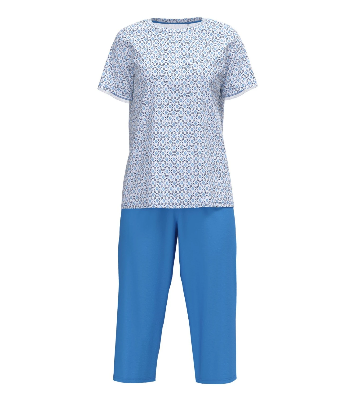 Calida Pyjama Corsaire Spring Nights Azurit Blue 1 Calida Pyjama Corsaire Spring Nights Azurit Blue