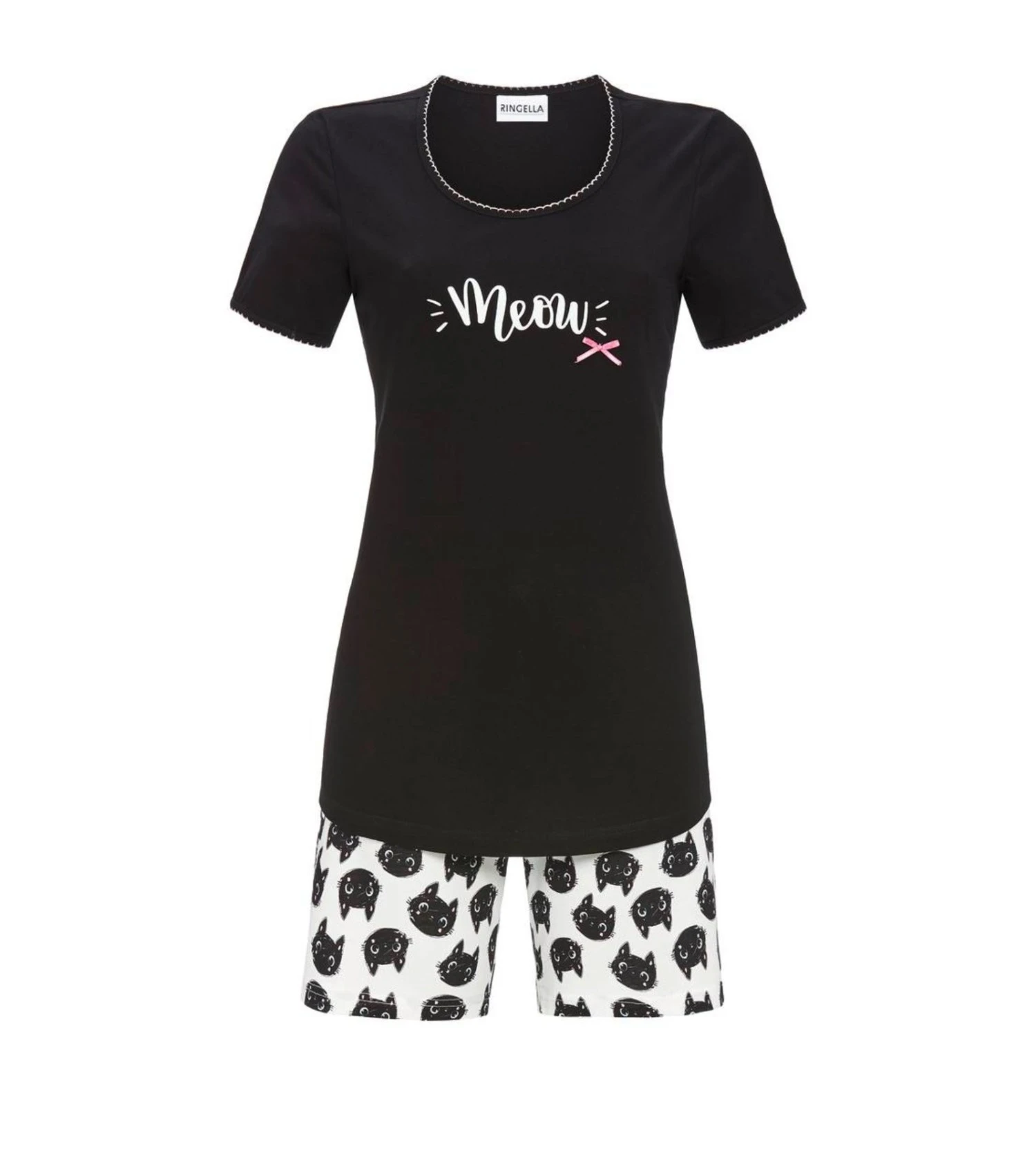 Pyjama Court Imprimé NOIR 3 Pyjama Court Imprimé NOIR – Image 3