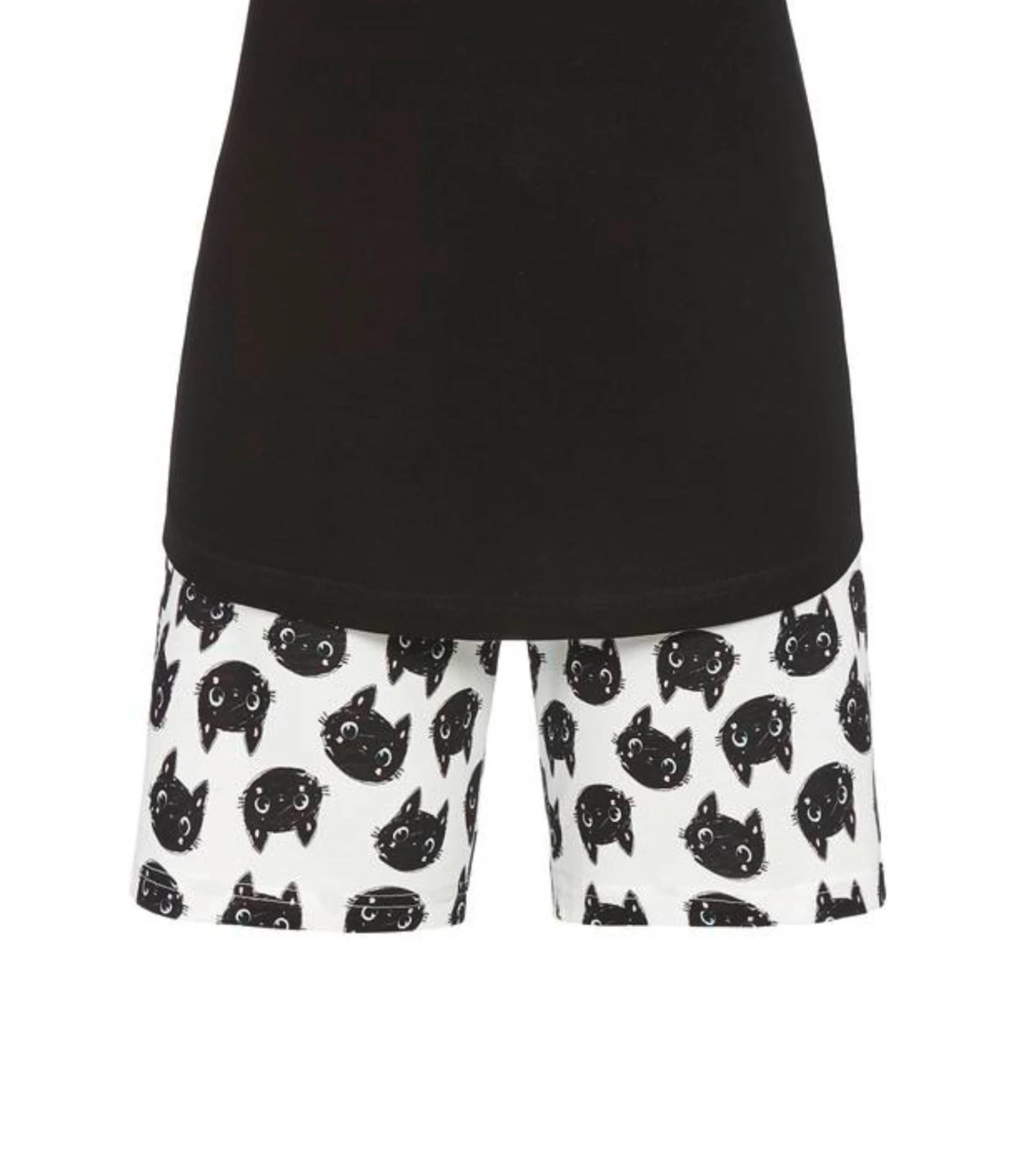 Pyjama Court Imprimé NOIR 1 Pyjama Court Imprimé NOIR