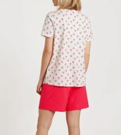 Calida Pyjama été En Coton Imprimé Cerises Fruity Dreams Red Glow -Calida Soldes Magasin pyjama court pour femme 136 red glow 2