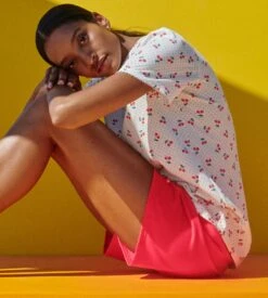 Calida Pyjama été En Coton Imprimé Cerises Fruity Dreams Red Glow -Calida Soldes Magasin pyjama court pour femme 136 red glow 3
