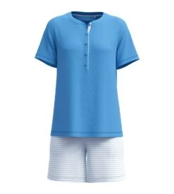 Calida Pyjama Court Pour Femme 474 Azurit Blue