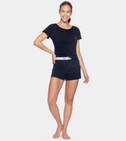 Eden Park Pyjama été Femme En Coton Marine -Calida Soldes Magasin pyjama ete femme en coton nb039 marine 2