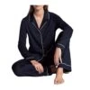Calida Pyjama Femme à Boutons Night Lovers DARK LAPIS BLUE