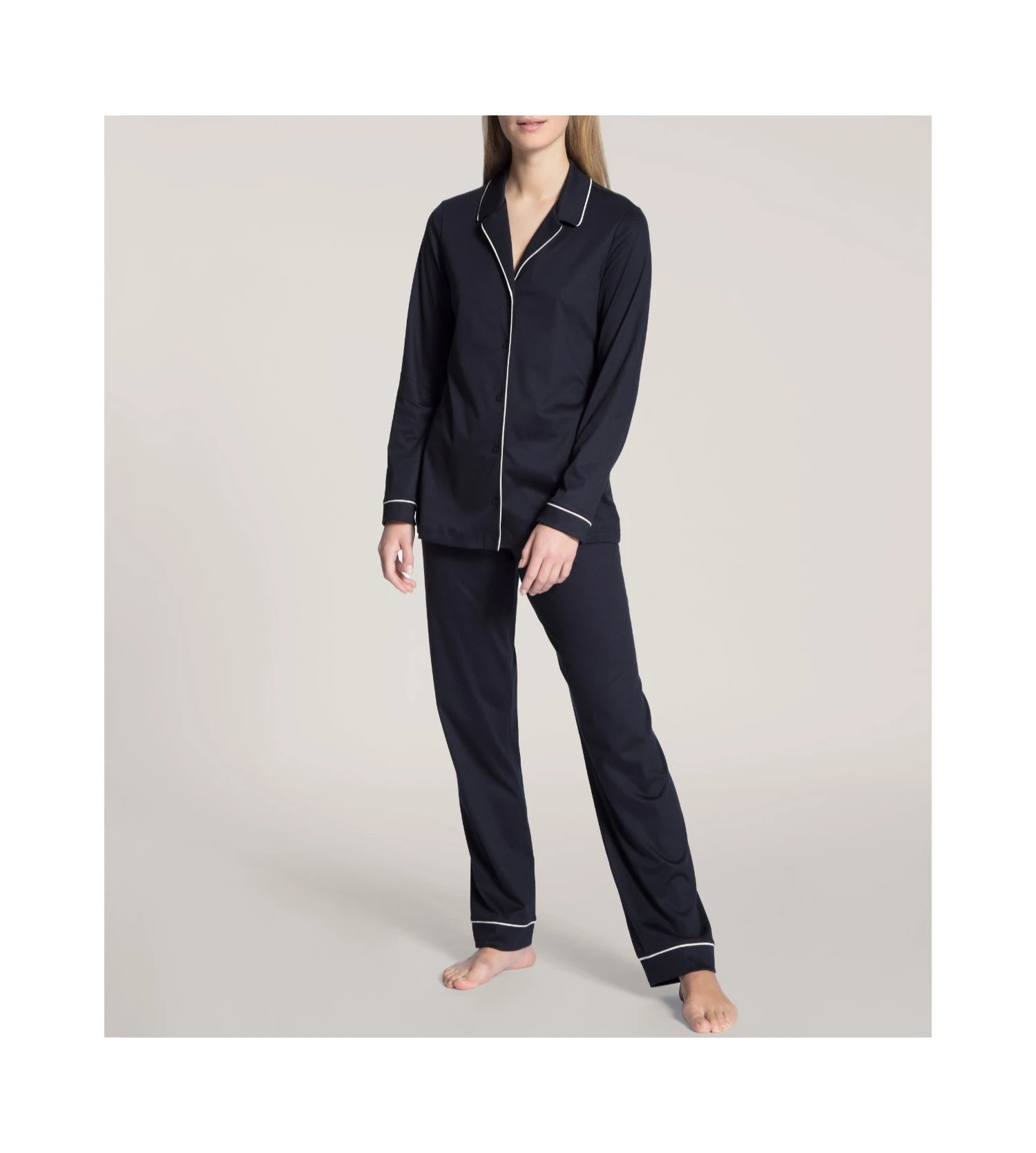 Calida Pyjama Femme à Boutons Night Lovers DARK LAPIS BLUE 7 Calida Pyjama Femme à Boutons Night Lovers DARK LAPIS BLUE – Image 7