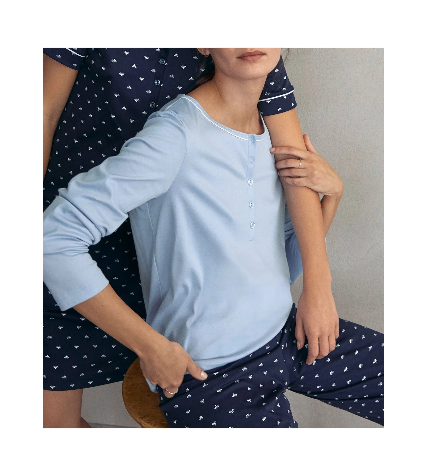 Calida Pyjama Femme Classique Night Lovers DARK LAPIS BLUE 2 Calida Pyjama Femme Classique Night Lovers DARK LAPIS BLUE – Image 2
