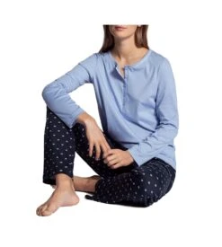 Calida Pyjama Femme Classique Night Lovers DARK LAPIS BLUE 5 Calida Pyjama Femme Classique Night Lovers DARK LAPIS BLUE -Calida Soldes Magasin pyjama femme classique night lovers 339 dark lapis blue 2