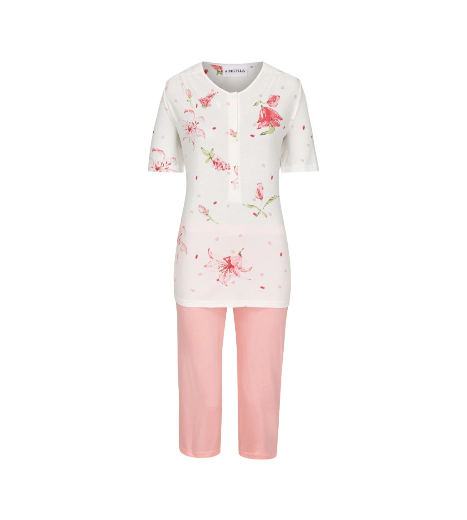 Pyjama Fleuri Avec épaule Dentelle OFF WHITE 1 Pyjama Fleuri Avec épaule Dentelle OFF WHITE