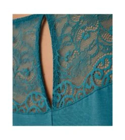 Triumph Pyjama Manches Courtes Dentelle 7404 Ocean Dephts -Calida Soldes Magasin pyjama manches courtes dentelle 7404 ocean dephts 3