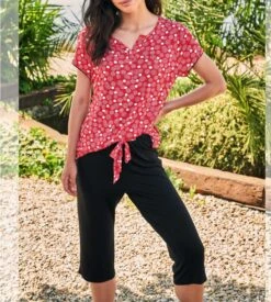 Pyjama Pour Femme Corsaire Rouge 7 Pyjama Pour Femme Corsaire Rouge -Calida Soldes Magasin pyjama pour femme corsaire 299 rouge 3