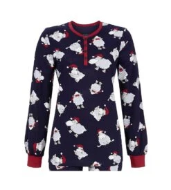 Pyjama Resserré Moutons De Noël Night -Calida Soldes Magasin pyjama resserre moutons de noel 286 night 2
