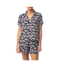 Pyjama Short Et Chemisier Imprimé BLEU