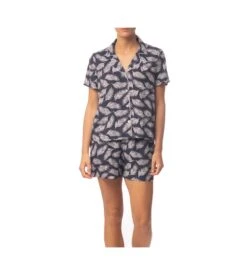 Pyjama Short Et Chemisier Imprimé BLEU -Calida Soldes Magasin pyjama short et chemisier imprime 39 bleu 3