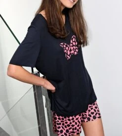 Pyjashort Imprimé Papillon Night 7 Pyjashort Imprimé Papillon Night -Calida Soldes Magasin pyjashort imprime papillon 286 night 3