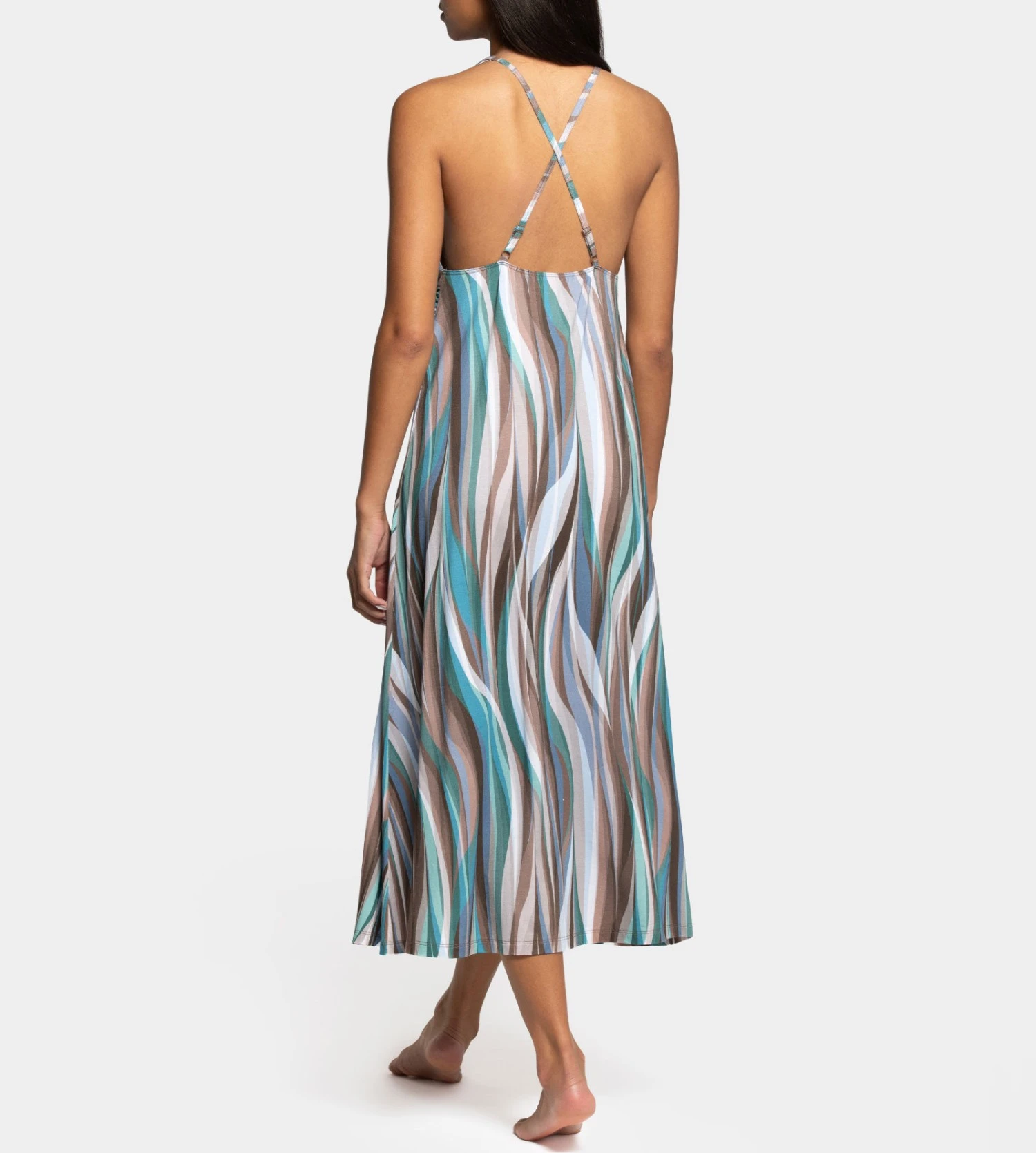 Robe De Nuit Imprimée En Lyocell Tucq / Taupe 3 Robe De Nuit Imprimée En Lyocell Tucq / Taupe – Image 3