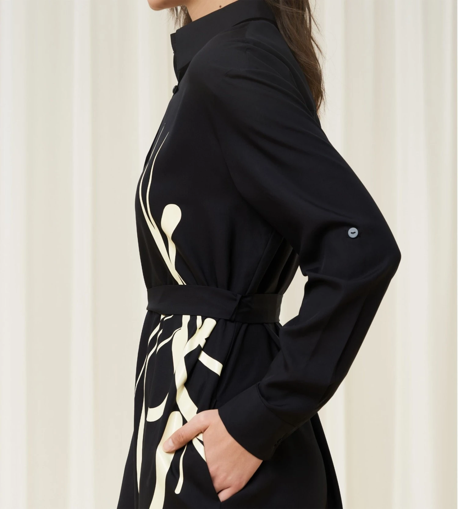 Triumph Robe Longue Boutonnée Thermal Mywear GRIS/NOIR 2 Triumph Robe Longue Boutonnée Thermal Mywear GRIS/NOIR – Image 2