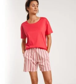 Calida Short D'intérieur Rayé Favourites Fruits Red Glow -Calida Soldes Magasin short d interieur pour femme 136 red glow 2