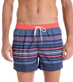 Short De Bain à Rayures B11 Bleu Marin
