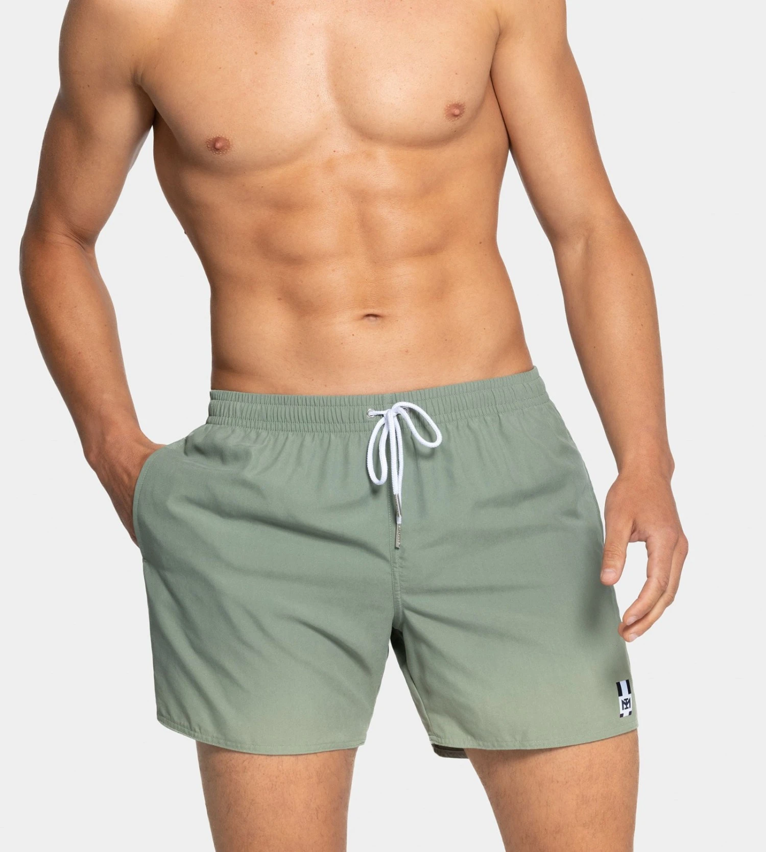 Short De Bain Uni Cienfuegos GN015 Vert Tilleul 3 Short De Bain Uni Cienfuegos GN015 Vert Tilleul – Image 3