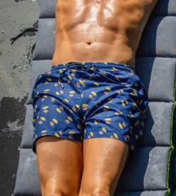 Hom Short De Plage Marcello I0RA Navy Print