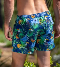 Short De Plage Toucan Pour Homme Navy Print