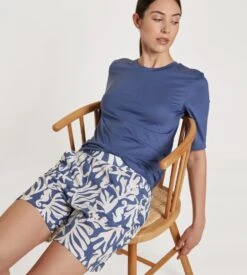 Calida Short Imprimé Océan Favourites Coast Water Blue -Calida Soldes Magasin short pour femme 427 marine water blue 3