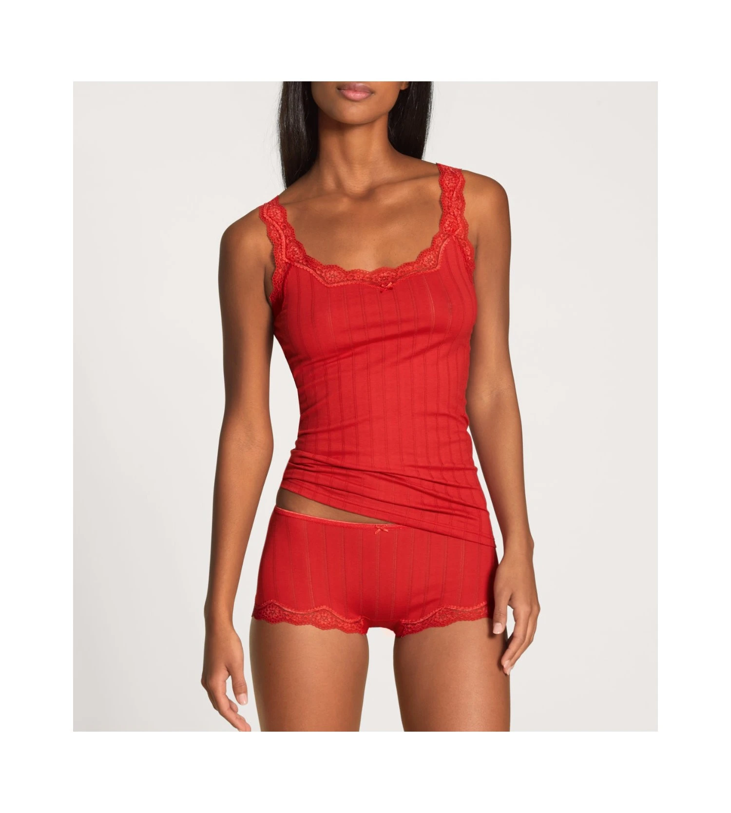 Calida Shorty Rayé Dentelle Etude Toujours Summer Red 2 Calida Shorty Rayé Dentelle Etude Toujours Summer Red – Image 2