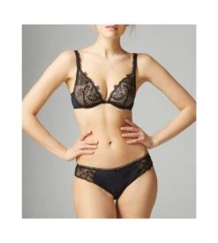 Simone Perele Slip Brésilien Bloom Noir 015 -Calida Soldes Magasin slip bresilien bloom noir 015 3