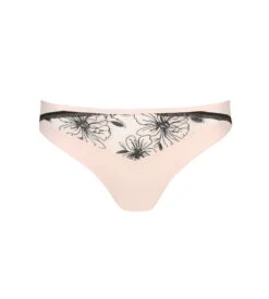 MARIE JO Slip Brésilien Brodé Noorah Black & Blush